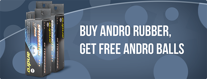 GET A FREE 3-Pack of ANDRO 3-Star balls!