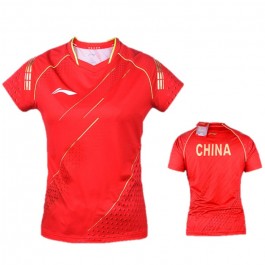 Li-Ning Women's T-Shirt National Team AAYR182-1 red China