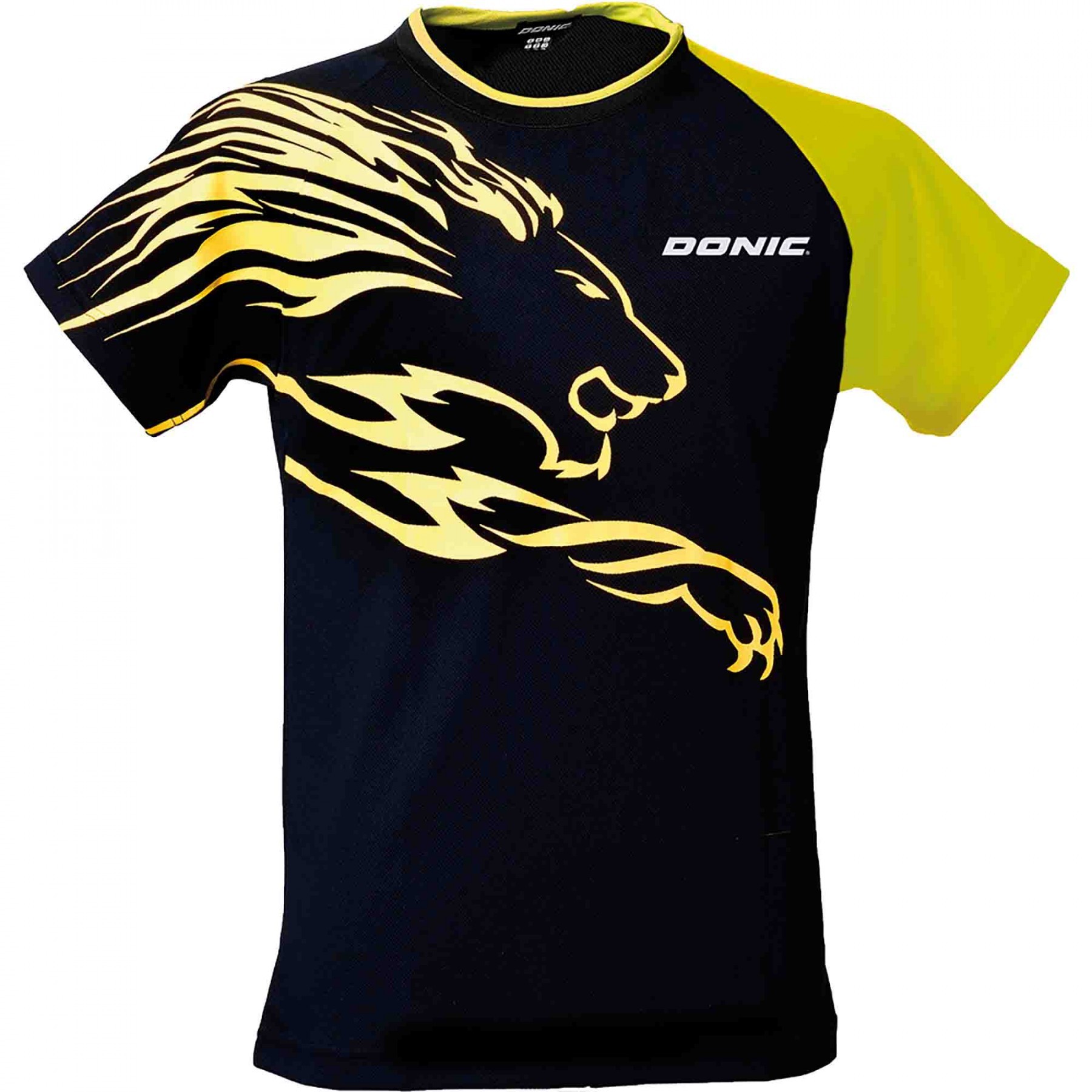Donic Komplett Dress Shirt Lion yellow Short Finish  Tischtennistrikot Badmint 