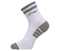 Li-Ning Socks AWLP053-1 white/grey 24-26cm | Tabletennis11.com (TT11)