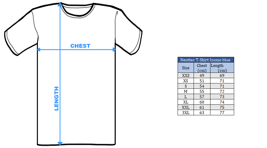 Neottec T-Shirt Izumo blue | Tabletennis11.com (TT11)