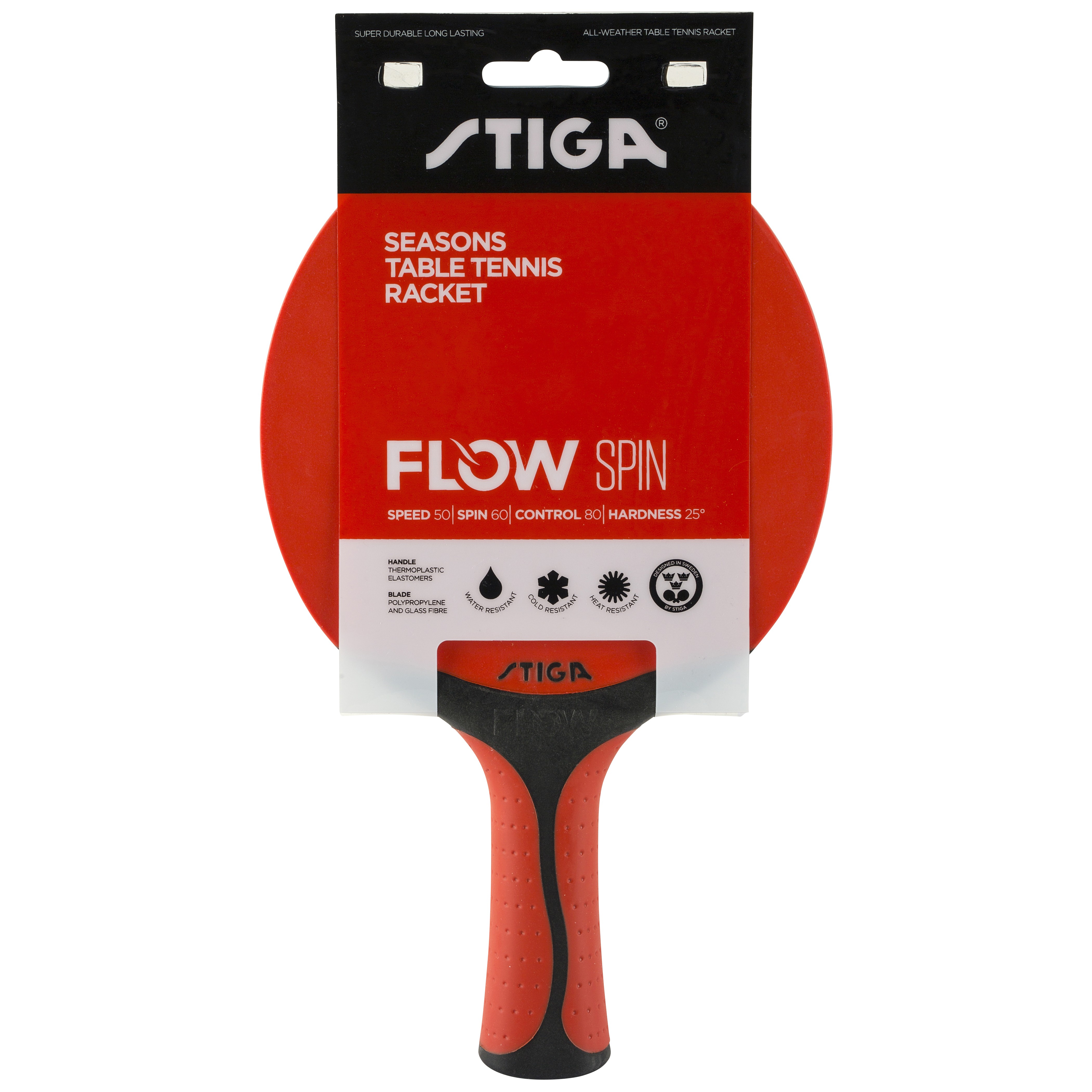 STIGA Flow Outdoor Table Tennis Racket Weather Resistant Ping Pong Paddle 