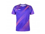 View Table Tennis Clothing Li-Ning T-Shirt National Team AAYR181-3 purple