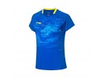 View Table Tennis Clothing Li-Ning Women's T-Shirt AAYQ052-1 crystal blue