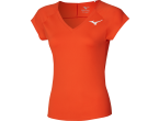 View Table Tennis Clothing Mizuno T-shirt Lady Tee mandarin red