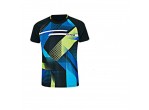 View Table Tennis Clothing Li-Ning T-Shirt AATR097-3C blue/black