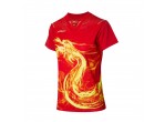 View Table Tennis Clothing Li-Ning Women's T-Shirt AAYR362-1C red