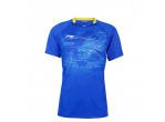 View Table Tennis Clothing Li-Ning Women's T-Shirt National Team AAYQ046-1 crystal blue
