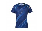 View Table Tennis Clothing Li-Ning Women's T-Shirt National Team AAYR182-2 deep blue