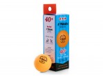 View Table Tennis Balls Nittaku Nexcel 40+ 3*** ITTF 3pcs (seam) orange